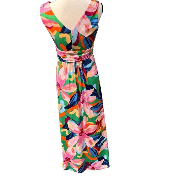 Pappagallo Resort Wear Maxi Dress, Size XS Vacation Hawaiian Sleeveless - Picture 6 of 12
